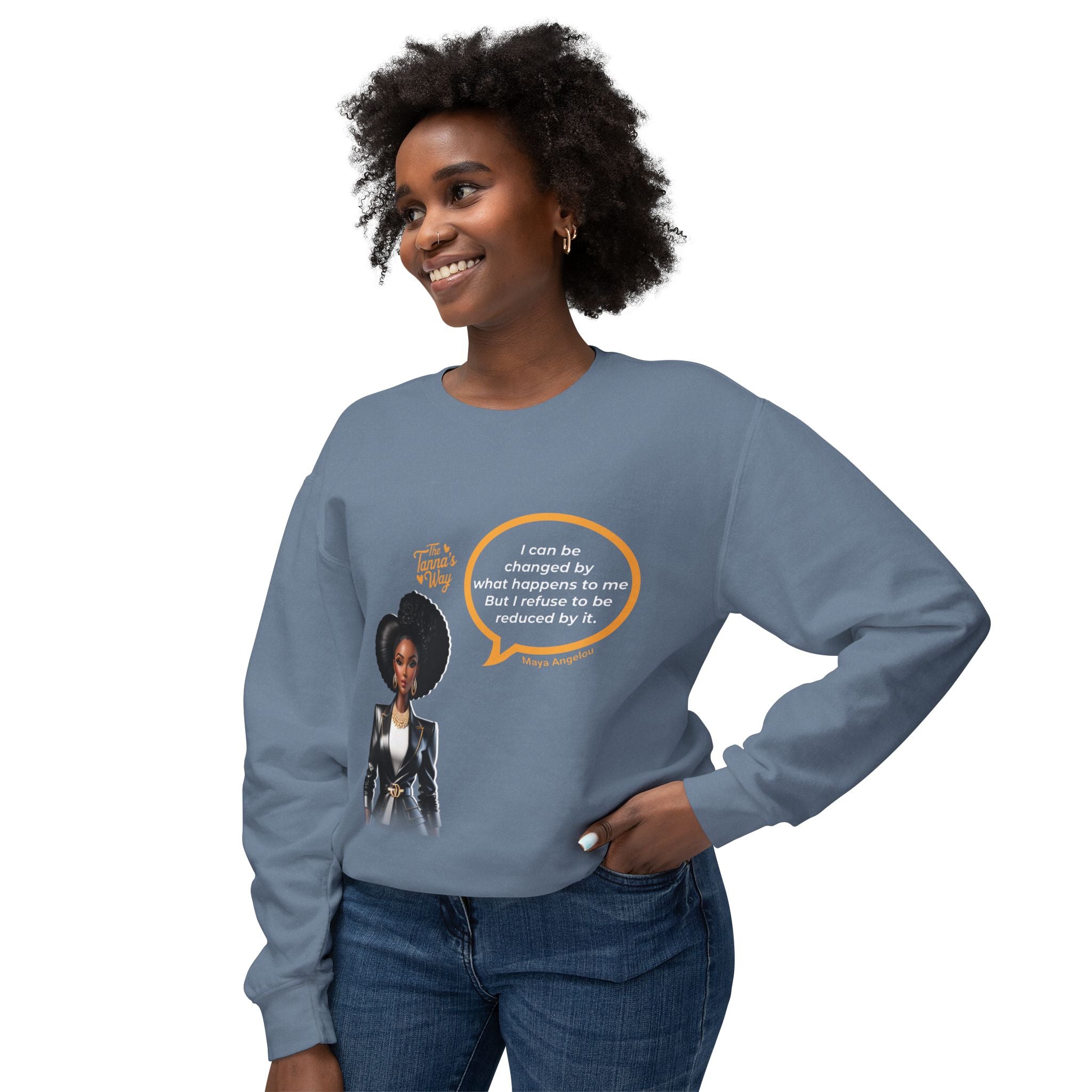 Maya Angleou | Unisex Lightweight Crewneck Sweatshirt